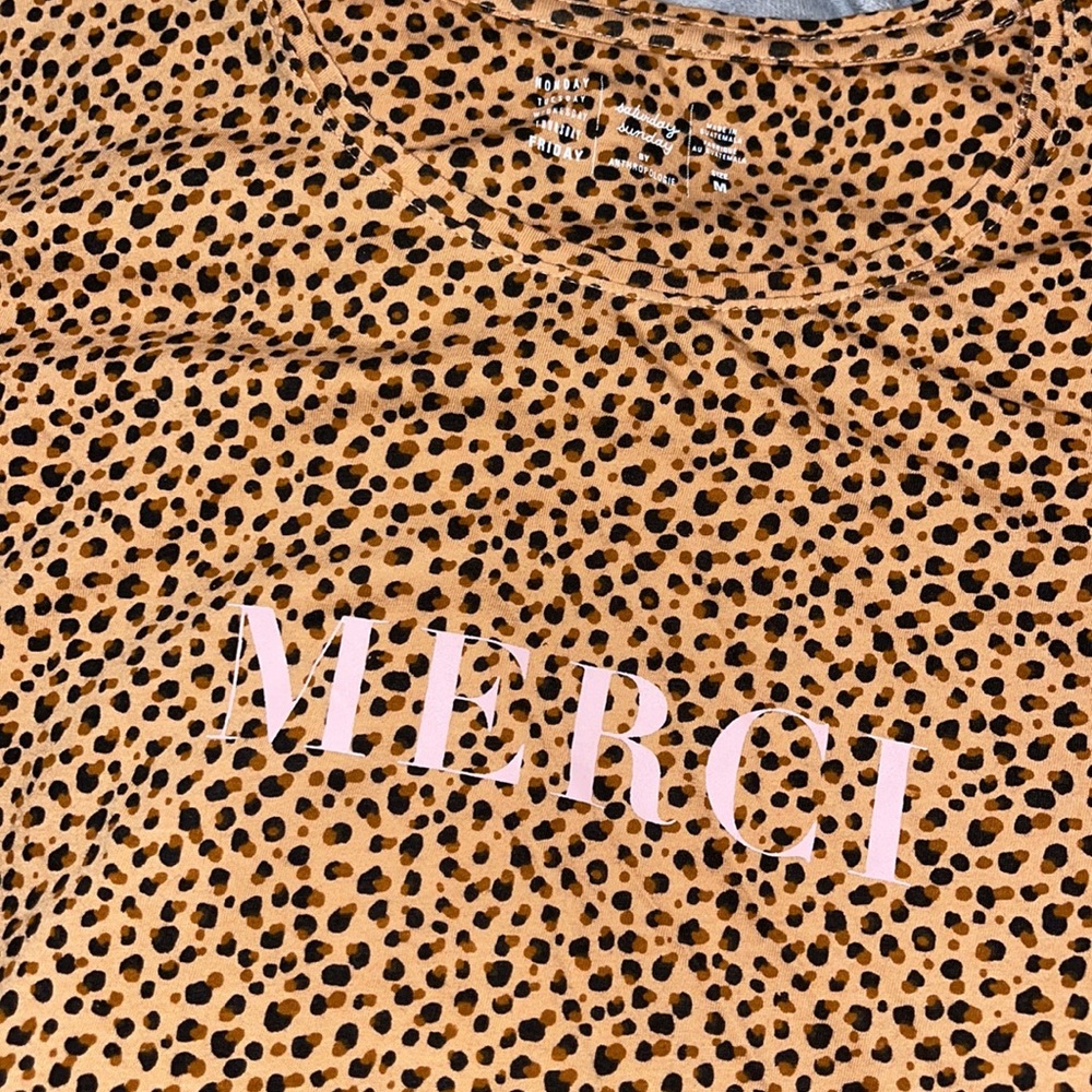 Anthropologie // Merci Spotted Graphic Tee NWOT🌛 - Picture 6 of 12